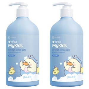 그린핑거 마이키즈 프레쉬 워시 푸아, 500ml, 2개