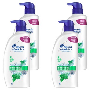 헤드앤숄더 쿨 멘솔 샴푸 멘솔향, 850ml, 4개