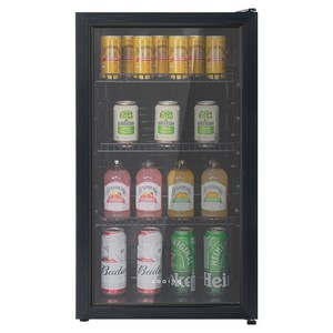 쿠잉전자 다용도 쇼케이스 미니 냉장고 90L 방문설치, RS-S90BK