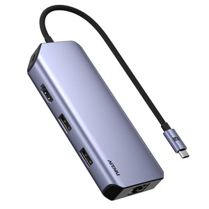 아트뮤 USB C타입 10in1 4K 60hz Gen2 10Gbps 멀티 허브 MH420, 메탈그레이, 1개