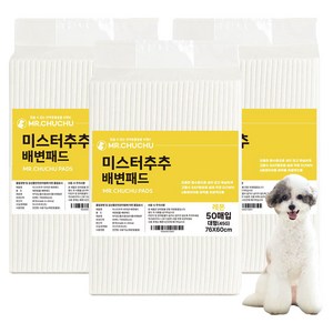 미스터추추 강아지 배변패드 레몬향 45g, 50개입, 3개