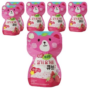 오가닉스토리 푸름맘 요거트 큐브, 6개, 새콤한 딸기맛, 16g