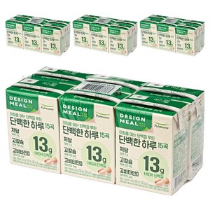 디자인밀 풀무원 단백한하루 15곡 저당, 180ml, 24개