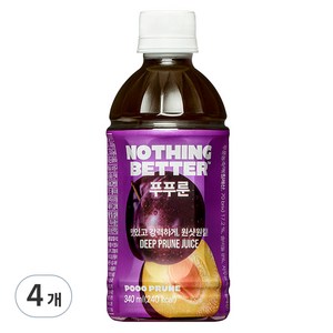 낫띵베럴 푸푸룬 푸룬주스, 340ml, 4개
