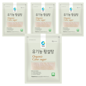 청정원 유기농 황설탕, 2kg, 4개