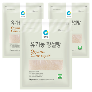 청정원 유기농 황설탕, 2kg, 3개