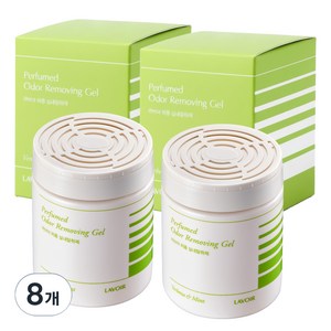 라브아 퍼퓸 실내 젤탈취제 버베나 앤 그린민트 본품, 250g, 8개
