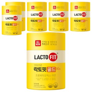 락토핏 정품 골드 80포, 160g, 6개