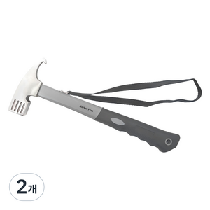 마켓플랜 스틸 캠핑용 해머, 블랙, 2개