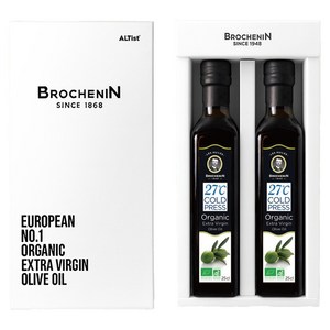 브로슈낭 유기농 엑스트라버진 올리브오일 250ml x 2p 선물세트, 500ml, 1세트