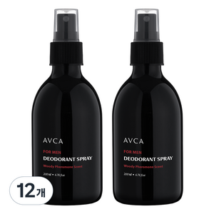 아브카 포맨 데오드란트 스프레이 우디 페로몬향, 200ml, 12개