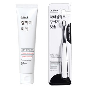 닥터블랭크 강아지 구강관리 치약 딸기맛 + 초미세모 칫솔 세트, 80g, 1세트