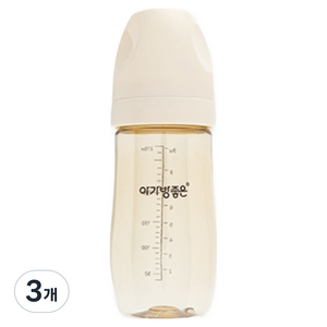 아가방 좋은 PPSU 젖병 58S0620, 크림, 3개, 270ml