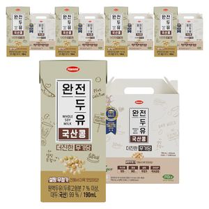 전두유 더진한 국산콩 무가당 두유, 190ml, 80개