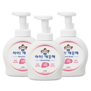 아이깨끗해 항균 폼 핸드워시 레몬향, 490ml, 3개