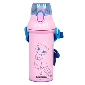 릴팡 포켓몬스터 앵커 원터치 어깨끈 물통, 뮤, 480ml, 1개
