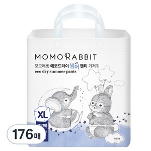 모모래빗 에코드라이 썸머 팬티 기저귀 아동용, 특대형(XL), 176매