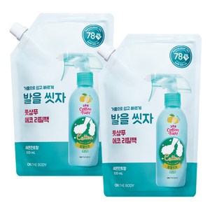 온더바디 코튼풋 발을씻자 풋샴푸 레몬민트향 리필, 1개입, 2개, 500ml