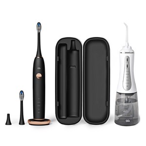 오아 클린이소프트B 전동칫솔 + 클린이 워터B 구강세정기 세트, OOT-003BK, OOR-006WH, 블랙(칫솔), 화이트(세정기), 1세트