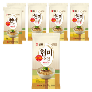 샘표국시 현미소면, 800g, 6개