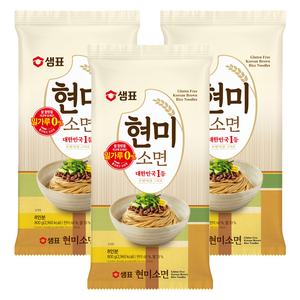 샘표국시 현미소면, 800g, 3개