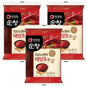 청정원순창 찰 고추장 비닐, 500g, 3개