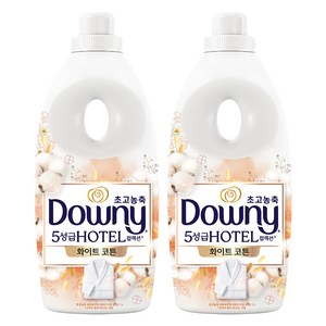 다우니 초고농축 호텔 컬렉션 섬유유연제 화이트 코튼 본품, 1L, 2개