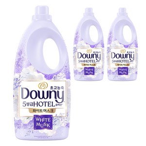 다우니 초고농축 5성급 호텔 컬렉션 섬유유연제 화이트 머스크 본품, 2L, 3개