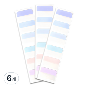 슈퍼쌤 포토카드 정리 파스텔 인덱스스티커, 10개입, 6개