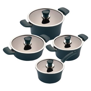 해피콜 인덕션 이든 냄비세트 4종, 스투키그린, 편수냄비 18 cm + 양수냄비 20 cm + 전골냄비 24 cm + 곰솥냄비 24 cm, 4개