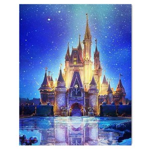 아디코 LED 보석십자수 DIY 키트 40 x 50 cm, 캐슬(LB56), 1세트