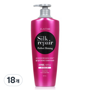 엘라스틴 퍼펙트 샤이닝 골드실크 컨디셔너 실크리페어, 550ml, 18개
