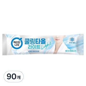 깨끗한나라 페퍼민트 쿨링타올 라이트, 18g, 90개