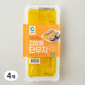 청정원 김밥용 단무지, 400g, 4개