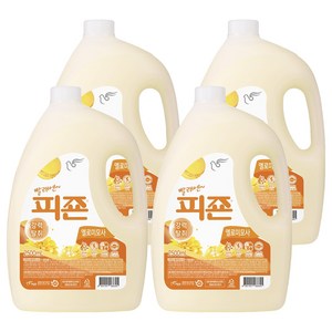 피죤 레귤러 섬유유연제 옐로미모사 본품, 2.5L, 4개