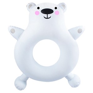 bayb 아동 곰돌이 튜브, 화이트, 1개