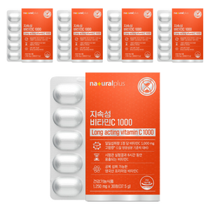 내츄럴플러스 지속성 비타민C 1000 37.5g, 5개, 30정