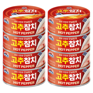 사조참치 고추참치, 85g, 8개