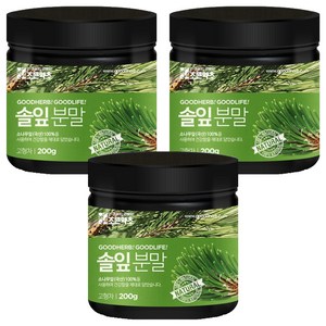 조은약초 솔잎 분말, 3개, 200g