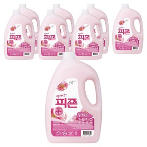 피죤 강력탈취 섬유유연제 핑크로즈 본품, 3.1L, 8개