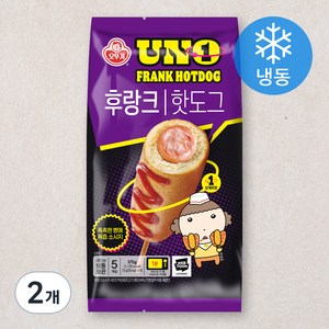 오뚜기 UNO 후랑크 핫도그 오리지널 (냉동), 75g, 5개입, 2개