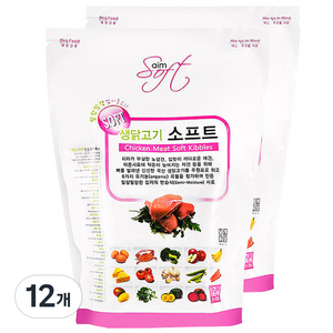 aim 전연령견용 강아지 소프트 홀리스틱사료, 닭, 1.2kg, 12개
