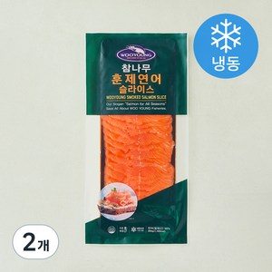 참나무 훈제 연어 슬라이스 (냉동), 2개, 600g