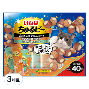 이나바 츄르비 짜먹는 고양이 간식, 닭가슴살, 10g, 120개
