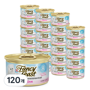 팬시피스트 키튼 고양이 텐더, 흰살생선, 85g, 120개