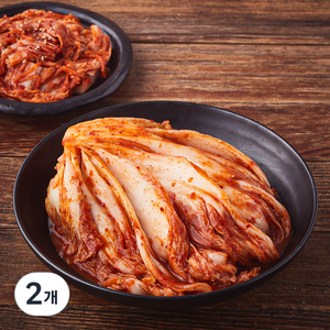 모산김치 갓담근 배추포기김치, 1kg, 2개