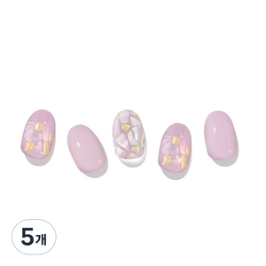 붙이는 젤네일 블링온 스티커, 5개, 로즈탠
