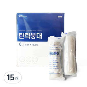 상처엔 뉴스킨케어 탄력붕대 15 x 190 cm, 15개, 6개입