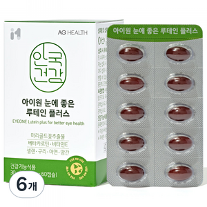 아이원 눈에 좋은 루테인 플러스, 60정, 30g, 6개