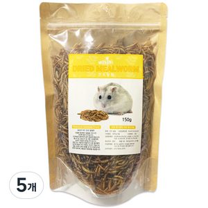 모스트펫 건조 밀웜 햄스터 간식 리필, 150g, 5개